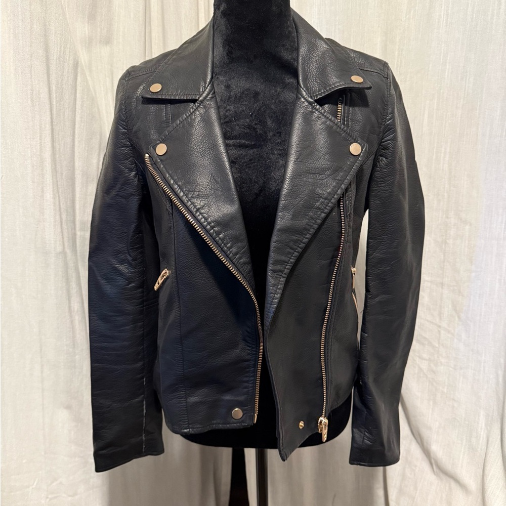 Blank NYC Black Leather Women's Jacket